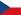 a blue triangle, white and red flag